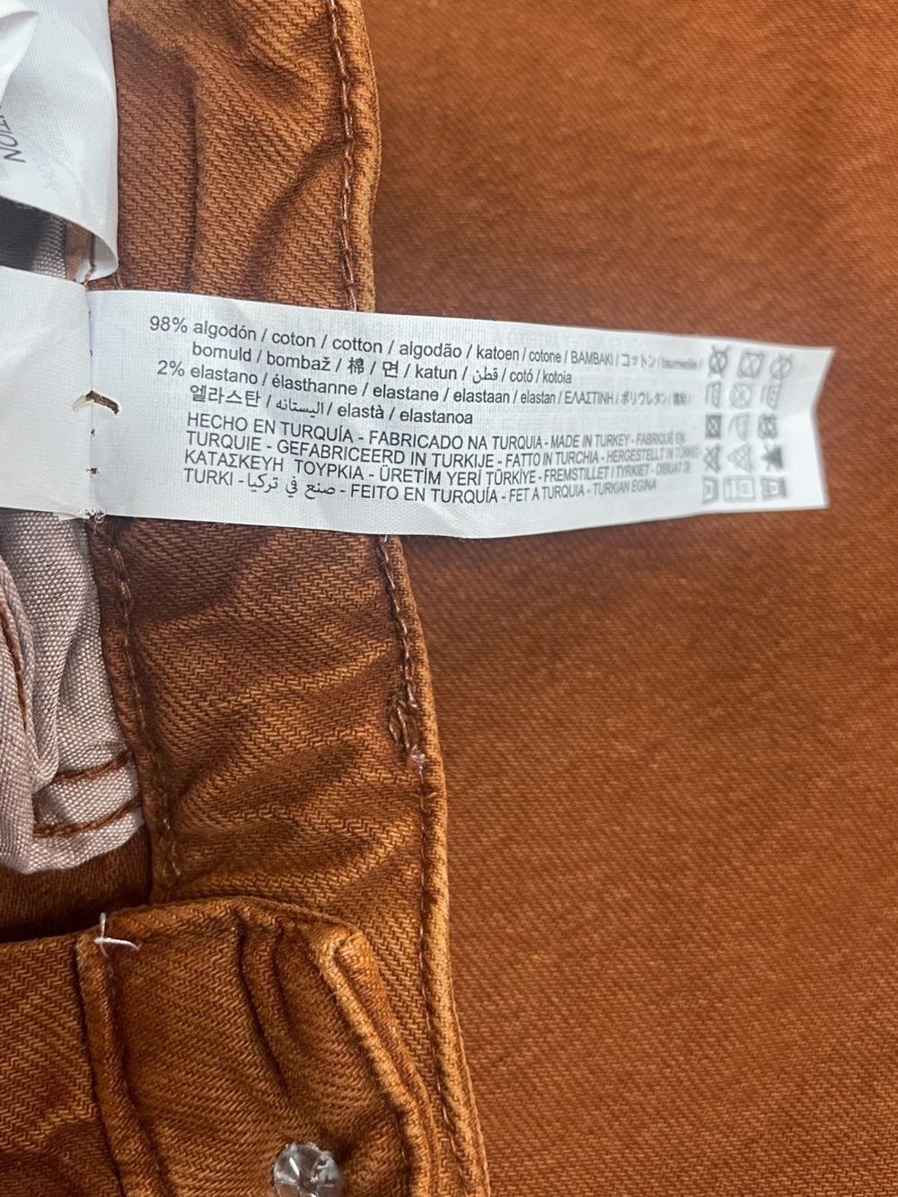 Zara Bootcut Straight Leg Jeans Brown - Picture 9 of 16